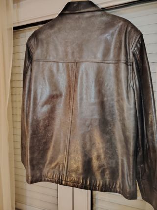 Cazadora de piel de hombre