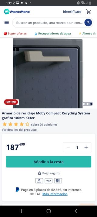armario reciclaje keter moby recycling