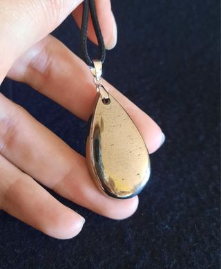 Colgante de Pirita Oro Apache y Plata de Ley.