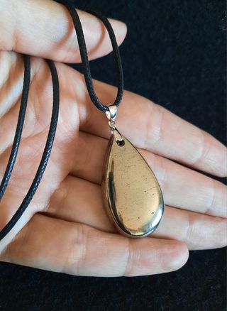 Colgante de Pirita Oro Apache y Plata de Ley.