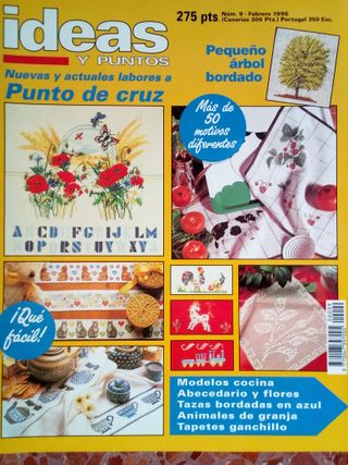 Lote de revistas Ideas y puntos-Punto de cruz