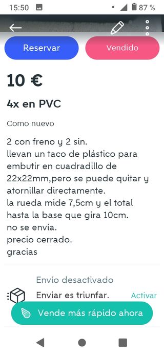 ruedas industriales pvc