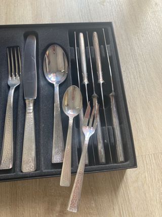 Cubertería vintage plata