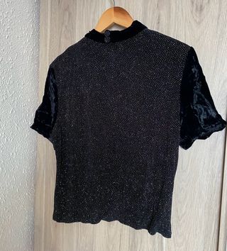 Top strass y terciopelo Luis Hernández talla L