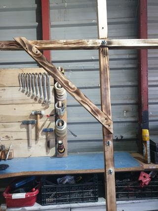 Estructura puesto de madera