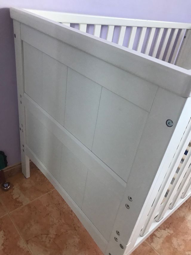 Maxi cuna blanca 140x60cm, madera