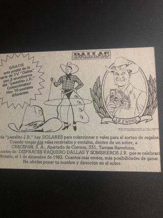 Postal de la serie Dallas