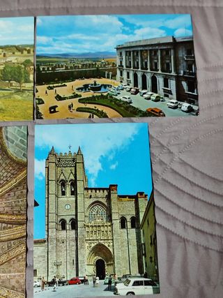 ÁVILA. Lote 4 postales antiguas, nuevas.