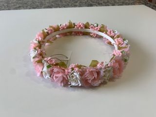 CORONA DIADEMA TOCADO FLORES COMUNIÓN