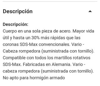 Broca rompedora Miwankee