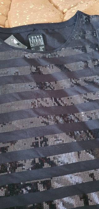 CAMISETA MUJER CON LENTEJUELAS TALLA L