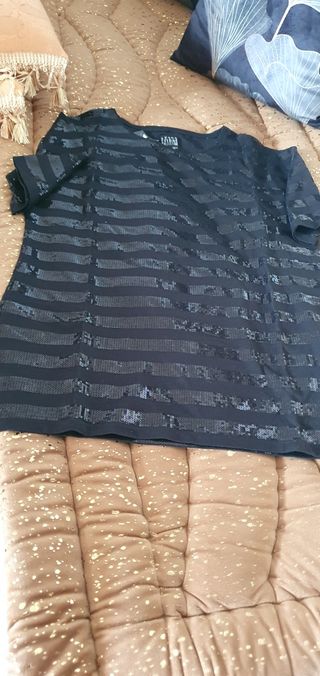 CAMISETA MUJER CON LENTEJUELAS TALLA L