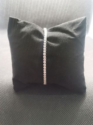 Pulsera Tipo Rivier de Plata Con Circonitas