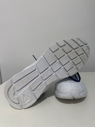 Zapatillas Reebok T 36 piel blancas/azul marino