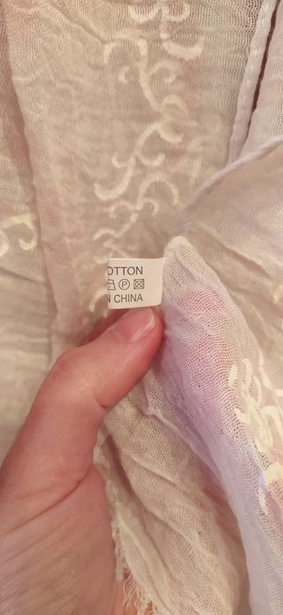 Pashmina blanca de algodón