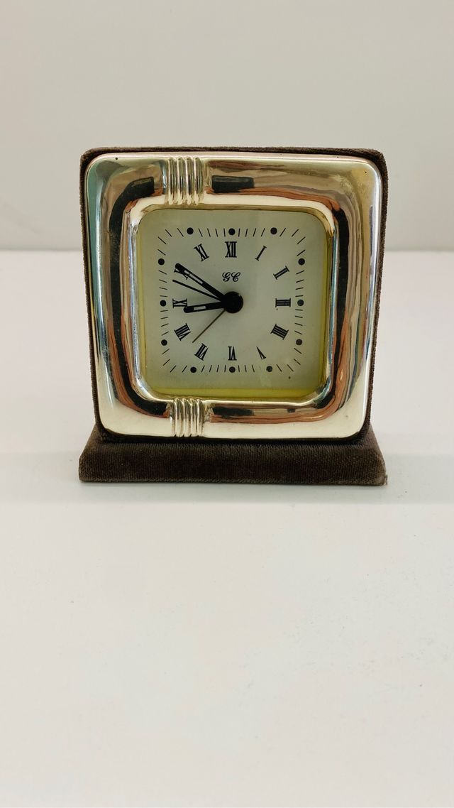 Orologio da tavolo in argento 