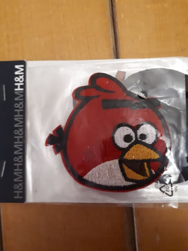 N.3 toppe termoadesive Angry Birds. Nuove