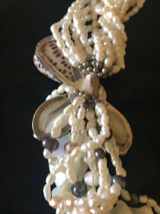 COLLAR PERLA DE RIO Y MADREPERLA. VINTAGE