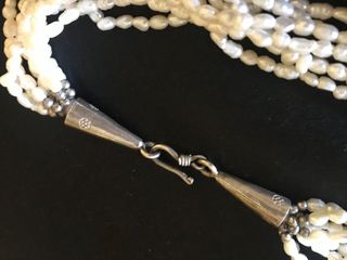 COLLAR PERLA DE RIO Y MADREPERLA. VINTAGE