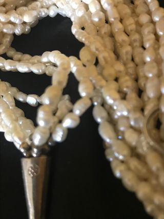 COLLAR PERLA DE RIO Y MADREPERLA. VINTAGE