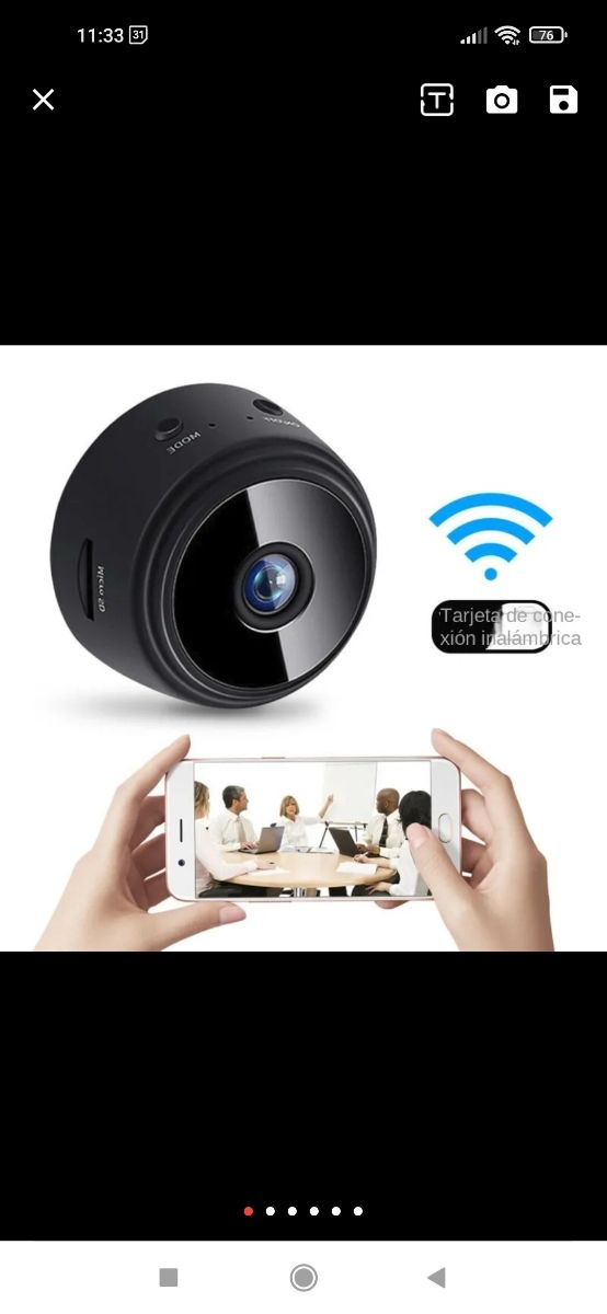 Micro cámara de vigilancia de alta definición 