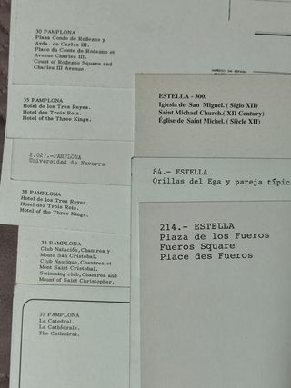 NAVARRA. Lote 9 postales antiguas, nuevas.