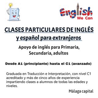 Clases particulares de inglés y español