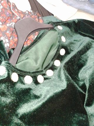 Vestido verde 💚 de fiesta entretiempo talla L/XL