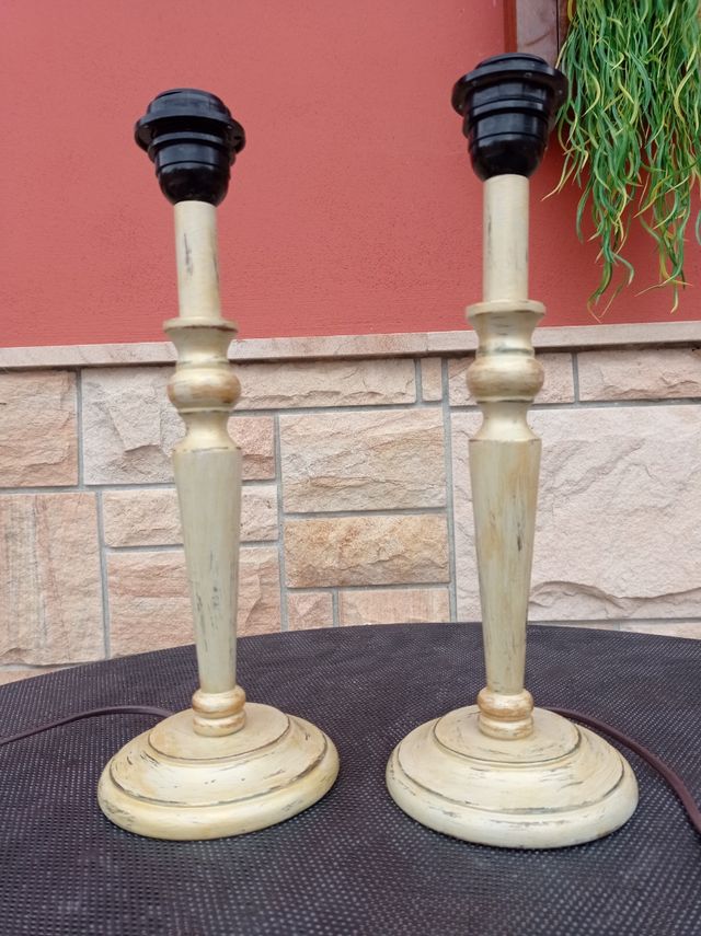 lamparas mesa madera