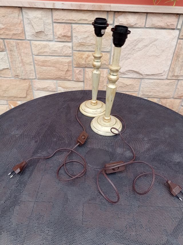 lamparas mesa madera