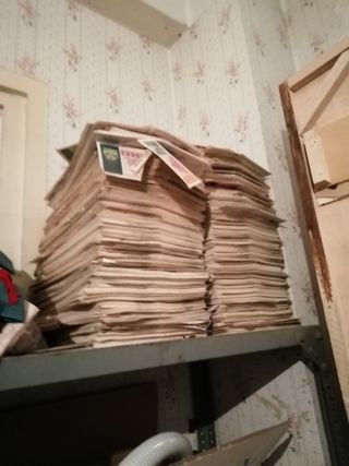 Decimos antiguos de lotería.