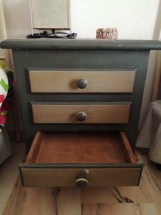 Dormitorio individual en madera de pino de 1990