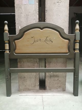 Dormitorio individual en madera de pino de 1990