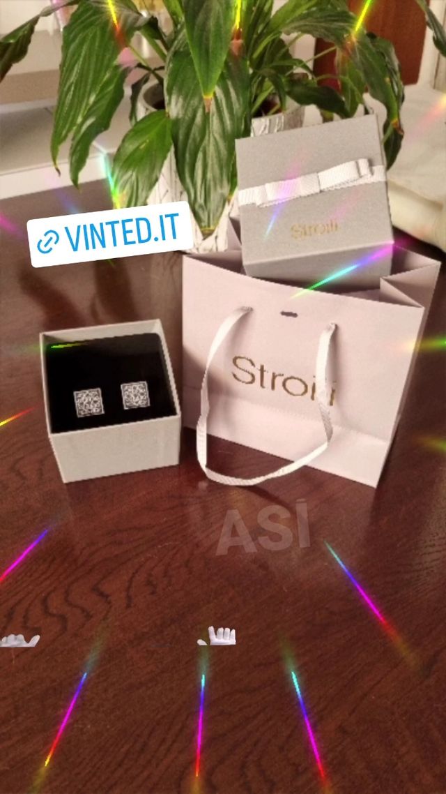 Gemelli blu da uomo con scatola Stroili