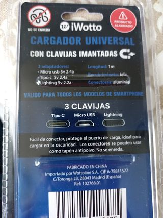 Cable cargador universal