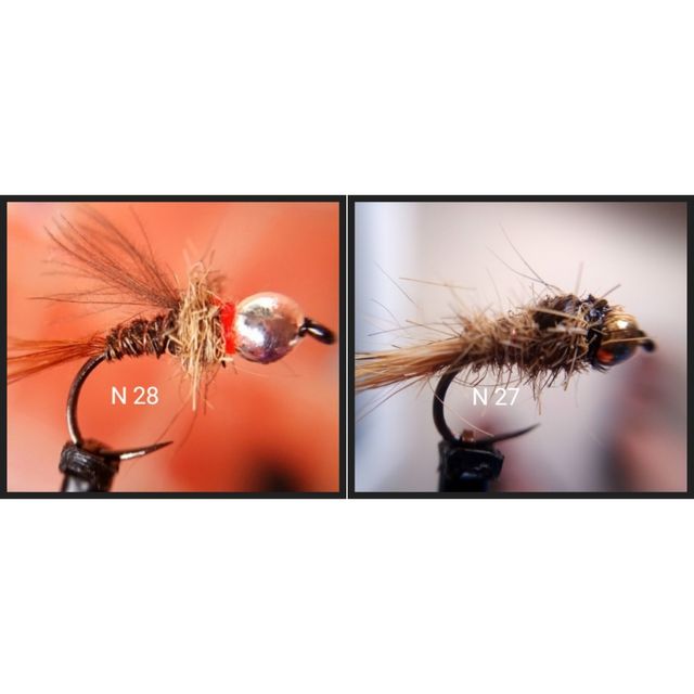 Moscas secas, ninfas y perdigones