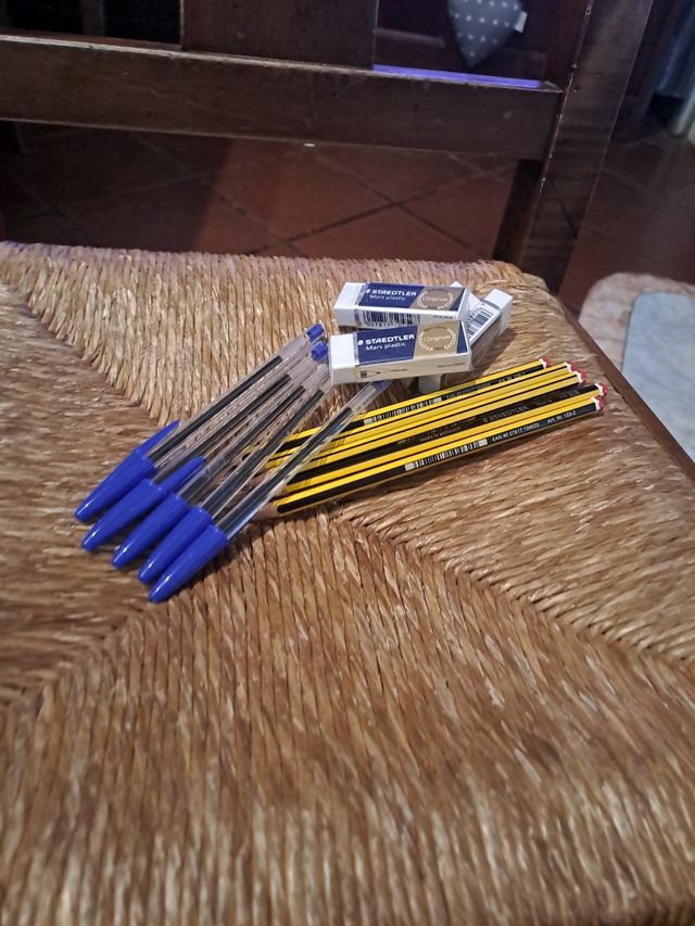 biro matita gomma x 5 pz ciascuno