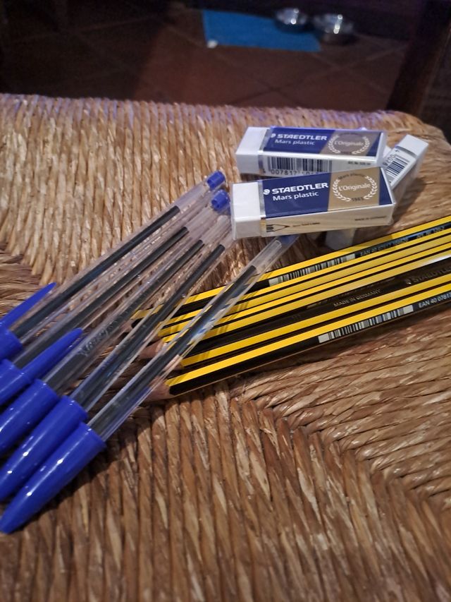 biro matita gomma x 5 pz ciascuno
