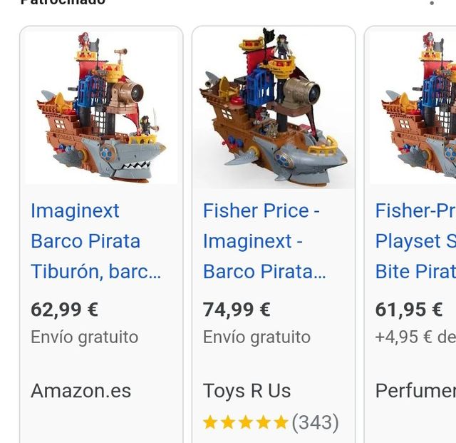 Juguetes Barco pirata tiburón