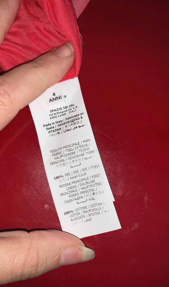 Abito Parrot Limited Edition 4 anni