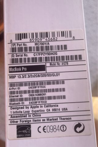 Caja MacBook Pro