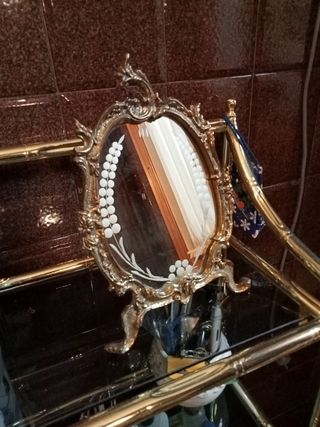 espejo antiguo en bronce