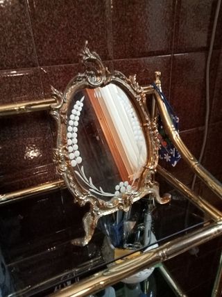 espejo antiguo en bronce