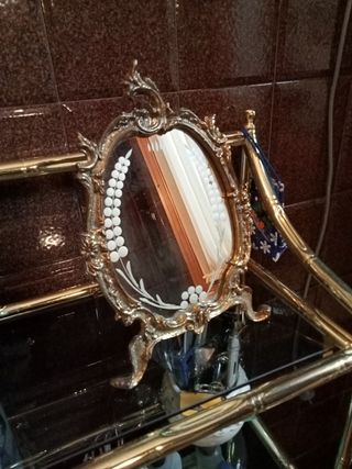 espejo antiguo en bronce