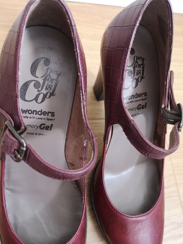 Tacones Wonders burdeos n°35