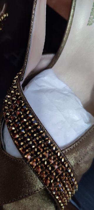 Sandalia plataforma tira cristal