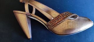 Sandalia plataforma tira cristal