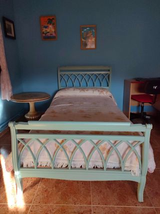 Cama de 90 cm de Arcos macizo de época