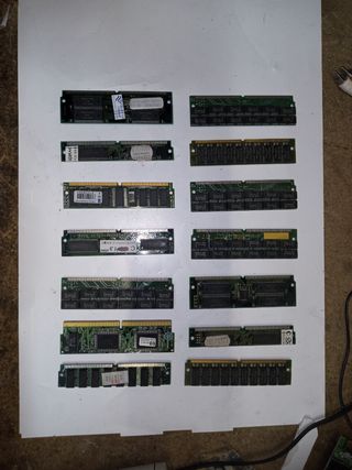 lote de 14 memorias ram de 72 pines vintage