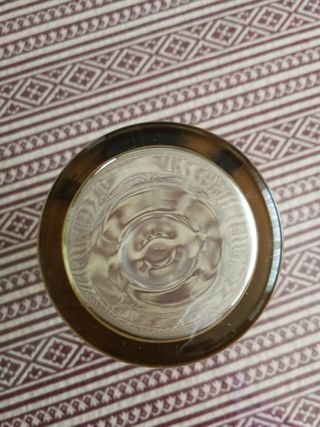 6 Vasos altos antiguos con adornos dorados